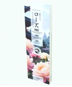 Japanese incense (short scroll): Rose, 30 sticks